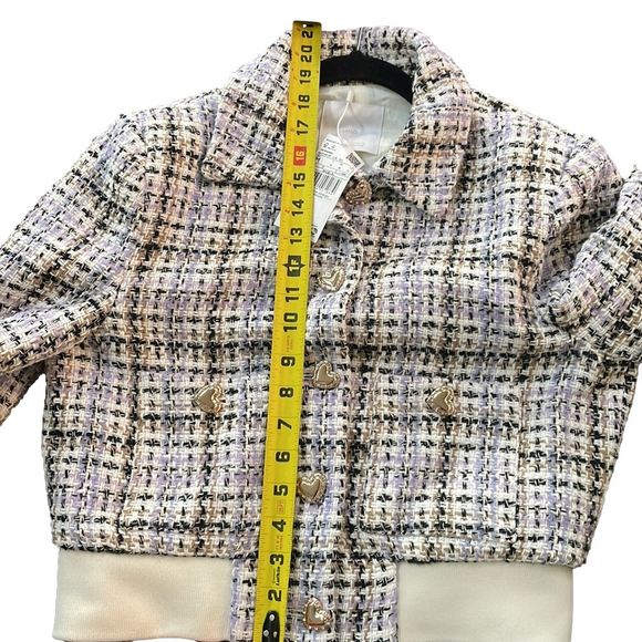 MANGO NWT TWEED CROP BOMBER JACKET - Picture 7 of 7